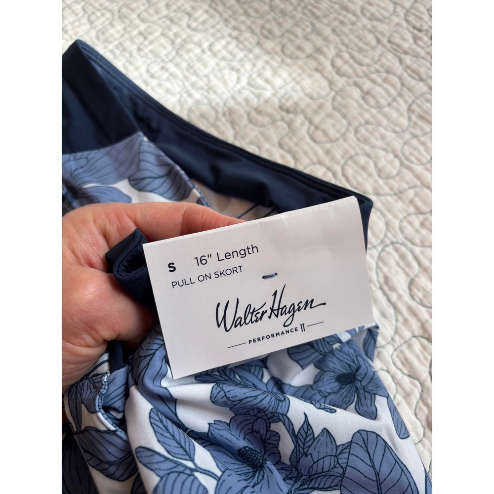 Walter Hagen Performance 11 Womens Floral Golf Skort Blue White 16 Inch Small - Picture 4 of 4